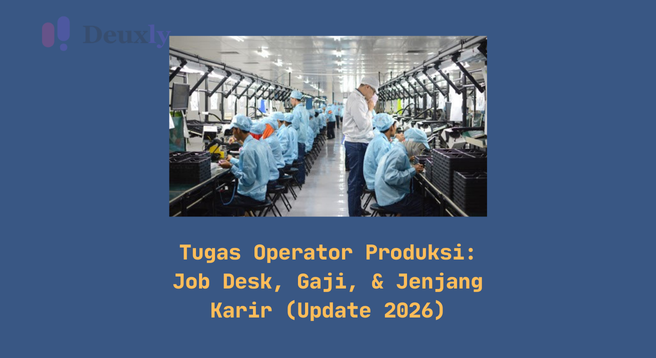 Tugas Operator Produksi: Job Desk, Gaji, & Jenjang Karir (Update 2026)